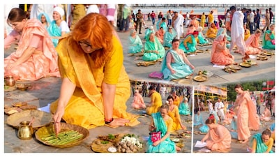 Global Faith in Gayaji: Women from Germany, Russia, Ukraine Perform Pind Daan with Sanskrit Chants.