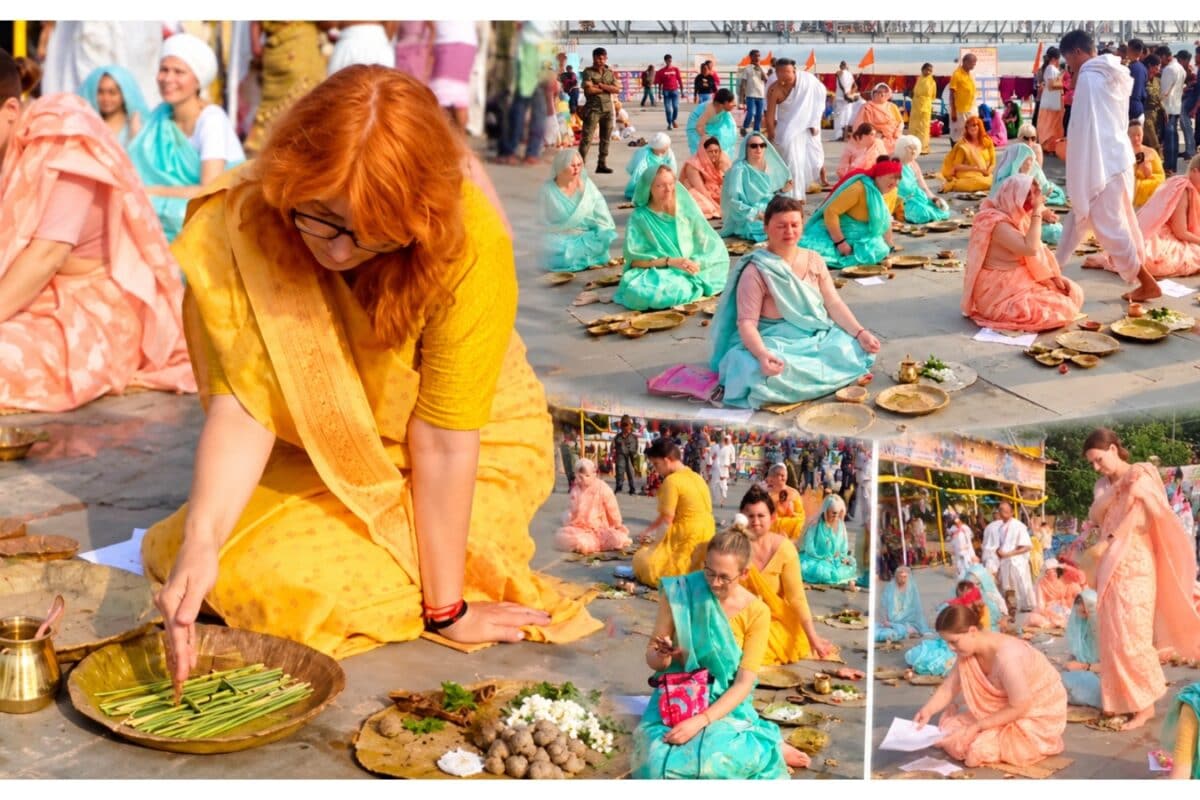 Pitru Paksha: गयाजी में अनोखी आस्था, जर्मनी-रूस-यूक्रेन की महिलाएं, संस्कृत मंत्रों से पितरों का किया पिंडदान