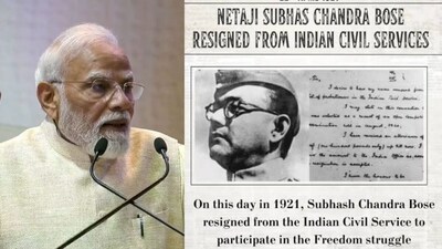 Subhas Chandra Bose ICS exam 1920, UPSC 100 Years: यूपीएससी के समारोह में पीएम ने किया सुभाष चंद्र बोस का जिक्र. (दूसरी फोटो साभार: स्‍टेटसमैन)