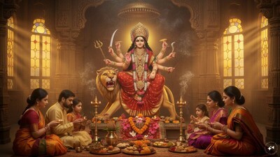 नवरात्रि में मां दुर्गा का आशीर्वाद पाने के उपाय. (Photo: AI)