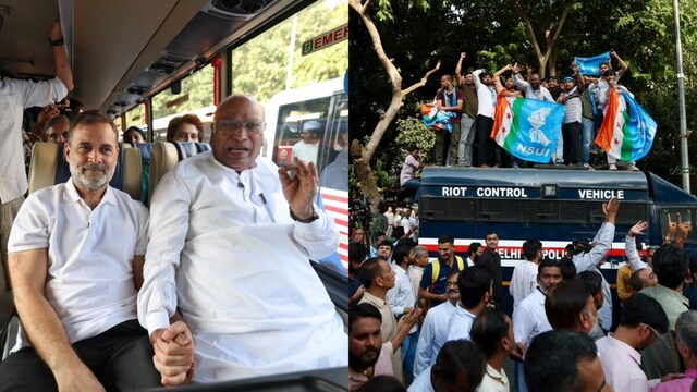 जंतर-मंतर जाने से रोका, हिरासत में राहुल और प्रियंका, अलग-अलग बस में बैठाए गए