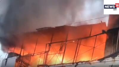 Massive fire in Bhilwara footwear shop destroys goods worth lakhs