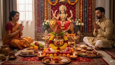 नवरात्रि पूजा और कलश स्थापना का सबसे आसान तरीका. (Photo: AI)