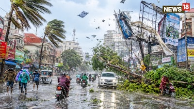 तूफान कोगुमा का कहर (AI कॉन्सेप्ट इमेज)