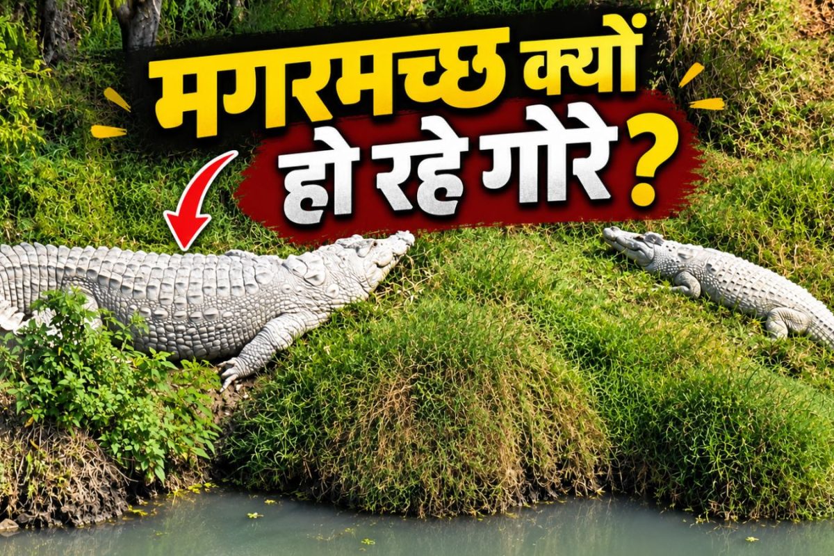 Environmental Crisis in Kota: Crocodiles Turning White Due to Industrial Effluents