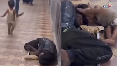 भूख से बेहोश पिता, रोता मासूम