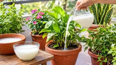 पौधों के लिए छाछ: इस्तेमाल का सही तरीका (इमेज AI)