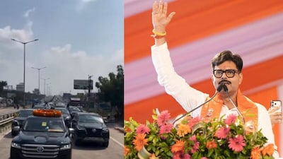 गोसाईगंज से विधायक अभय सिंह के काफिले का वीडियो वायरल.