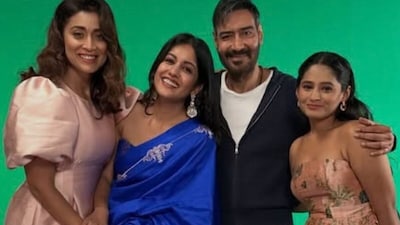 'दृश्यम 3' में अजय देवगन ने यादगार रोल निभाया है. (फोटो साभार: Instagram@ishidutta@shriya_saran1109)