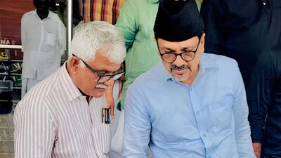 मुस्लिम लीग के उपाध्यक्ष श्याम सुंदर (बाएं). फोटो- न्यूज18 मलयालम