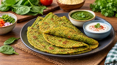 क्रिस्पी पालक चीला बनाने की विधि (इमेज AI)
