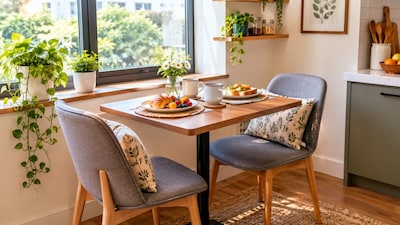 Indoor Breakfast Corner: छोटे घर के लिए आसान आइडिया (Image-AI generated)