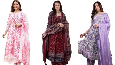 नवरात्रि के लिए अनारकली सूट