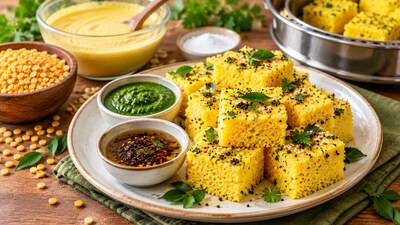 चना दाल से बनाएं नरम और स्पॉन्जी ढोकला, आसान रेसिपी (Image-AI generated)