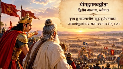गीता का दूसरा श्लोक अर्थ, पाठ और जीवन का संदेश (Image-AI generated)