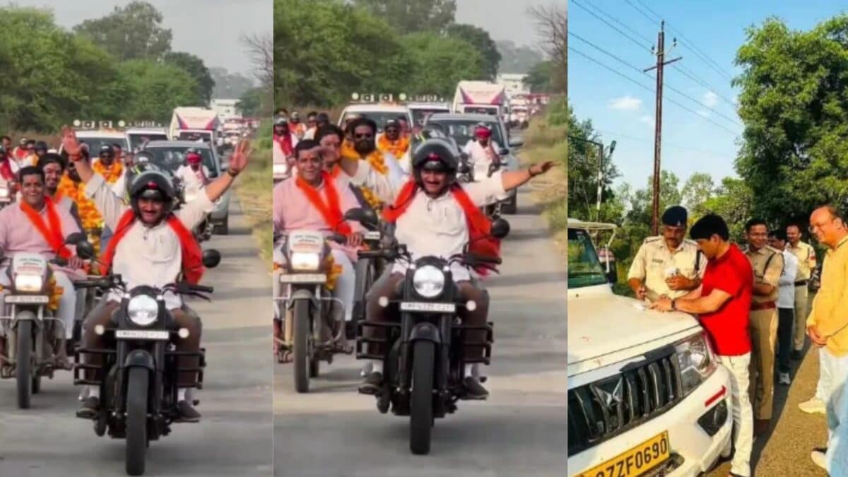 बुलेट स्टंट पर विधायक ने खुद थाने जाकर भरा चालान