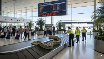 Snakes invade Australia airport seeking shelter from intense heat