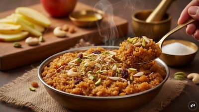 सेव का हलवा. Image AI