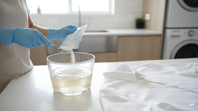 Remove Stubborn Stains From White Clothes Using Oxygen Bleach And Water