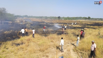 राजसमंद के कुंवारियां इलाके में अचानक भीषण आग लग गई