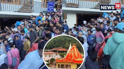 कैंची धाम में उमड़ रही भीड़ पहाड़ के लिए खतरे की घंटी है. (फोटो-वीडियोग्रैब/सोशल मीडिया)