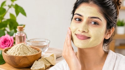मुल्तानी मिट्टी चेहरे पर लगाने से क्या होता है (इमेज AI)