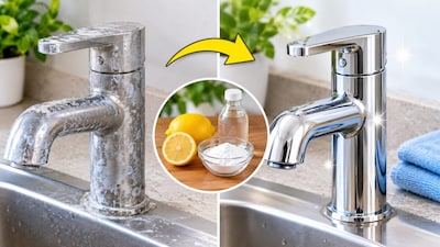 स्टील के नल कैसे साफ करें? सफेद दाग हटाने के आसान तरीके (इमेज AI)