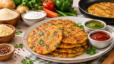 Suji Aloo Pancake Recipe: सूजी आलू का टेस्टी नाश्ता (Image-AI generated)