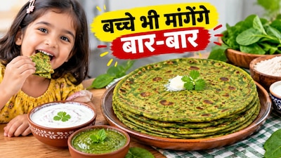 Palak Ki Roti Recipe: घर पर बनाएं नरम पालक की रोटी (इमेज AI)