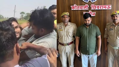 पकड़ा गया आरोपी. 