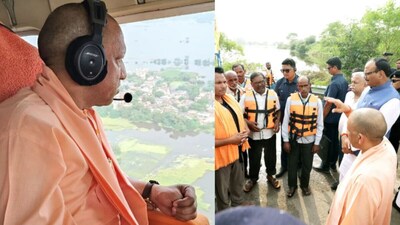 सीएम योगी ने बाढ़ प्रभावित इलाको का किया दौरा. 