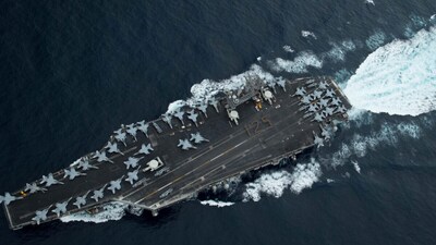 USS थियोडोर रूजवेल्ट पश्चिम एशिया में भेजा जा रहा है.