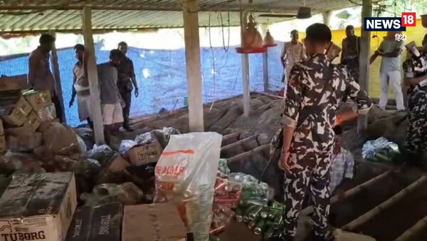 वैशाली में मुर्गी फार्म के नीचे तहखाने से 15 लाख की बीयर बरामद.