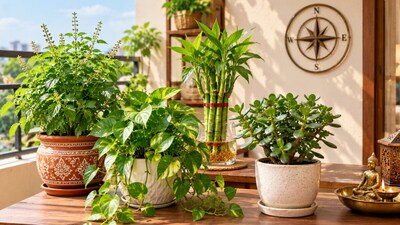 वास्तु टिप्स: घर में लगाएं ये शुभ पौधे (इमेज AI)