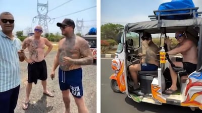Australians leave luxury car behind for an auto-rickshaw tour in India