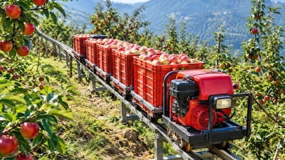Himachal Farmer Installs Monorail in Orchard to Transport Apples