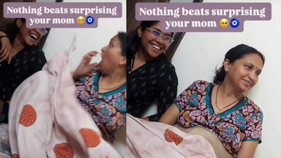 Daughter's surprise visit to mother leaves internet in tears