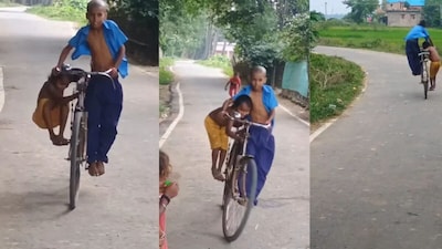 Children Leave Adults Behind With Desi Hack, Viral Bicycle Video Leaves Internet In Splits