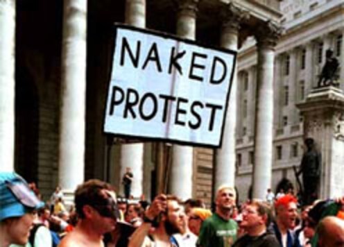 Naked protests are finally here