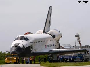 space shuttle endeavour returns to earth