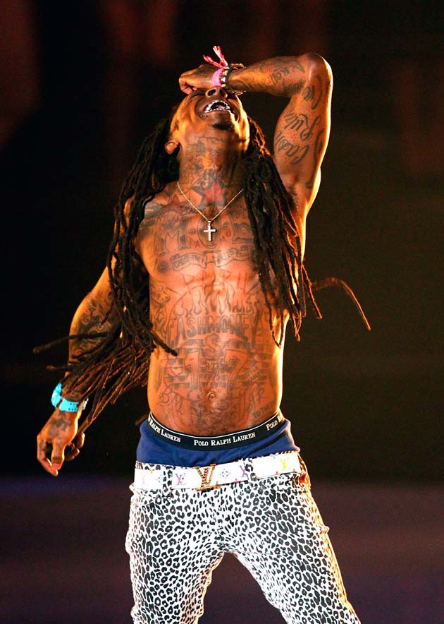 Lil Wayne performs at the MTV Video Music Awards on Sunday, August 28, 2011...