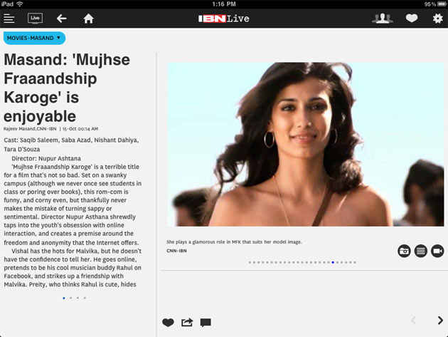 All about the IBNLive iPad app