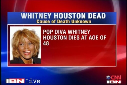 Whitney found underwater in bath: Police