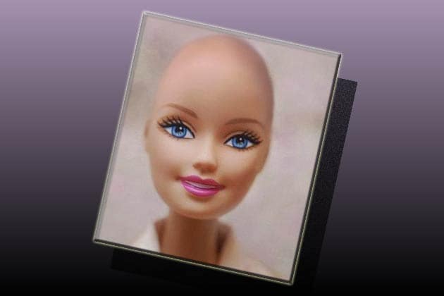 bald head barbie doll