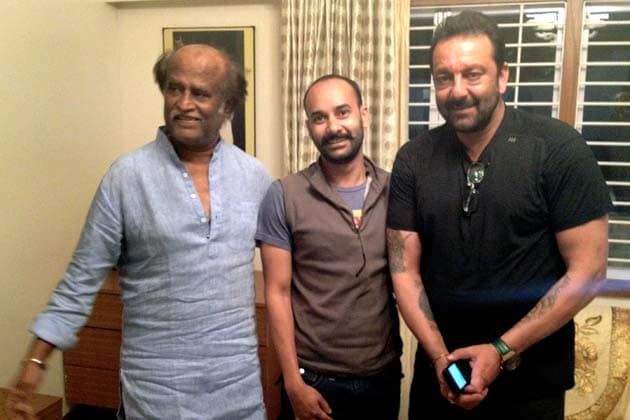 Sanjay Dutt turns Rajinikanth's bodyguard for a day - News18