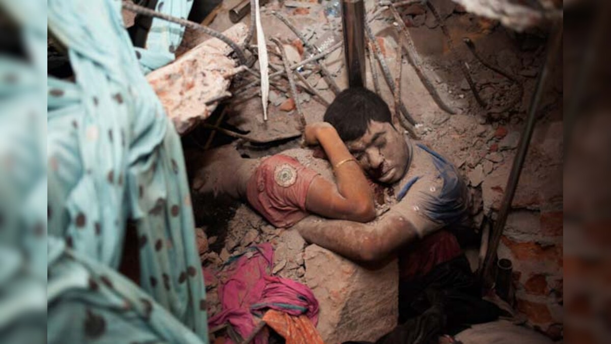 Haunting Photo Of Bangladesh Couple In Final Embrace After Building