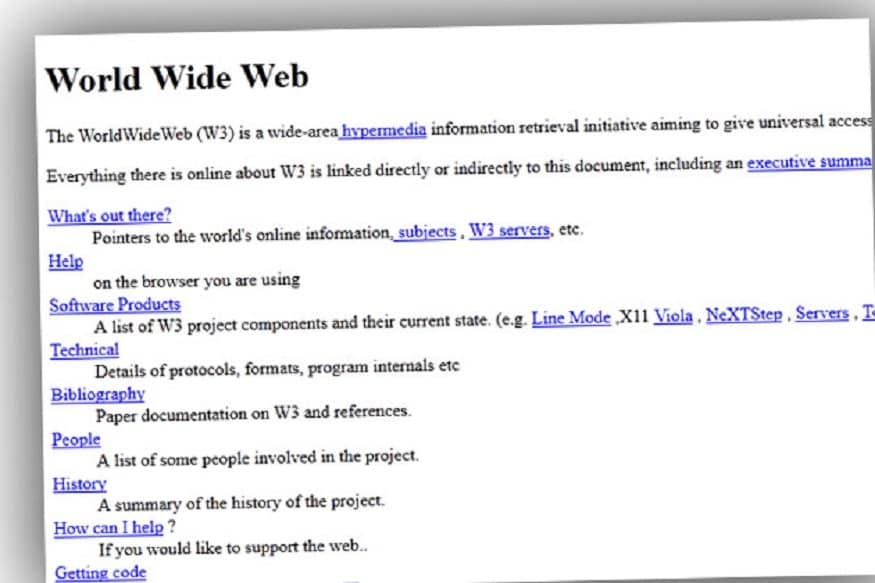 the world wide web first website