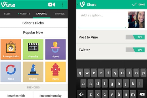 Twitter updates Vine for Android app, adds Facebook sharing, hashtags