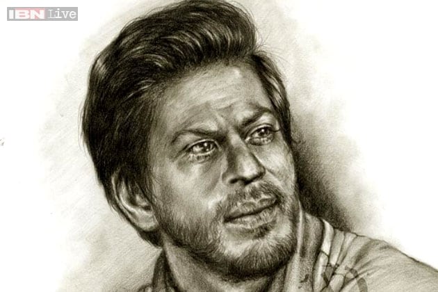 Great actor Shahrukh Khan Painting by Young Artist Raktima Sau