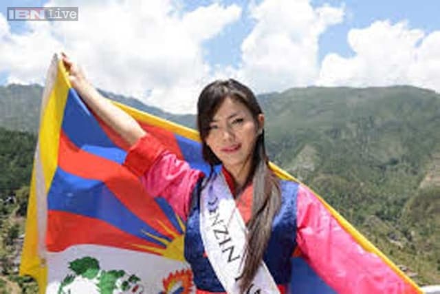 Tenzin Yangzom, the only contestant at the Miss Tibet pageant, wins the crown unopposed! 